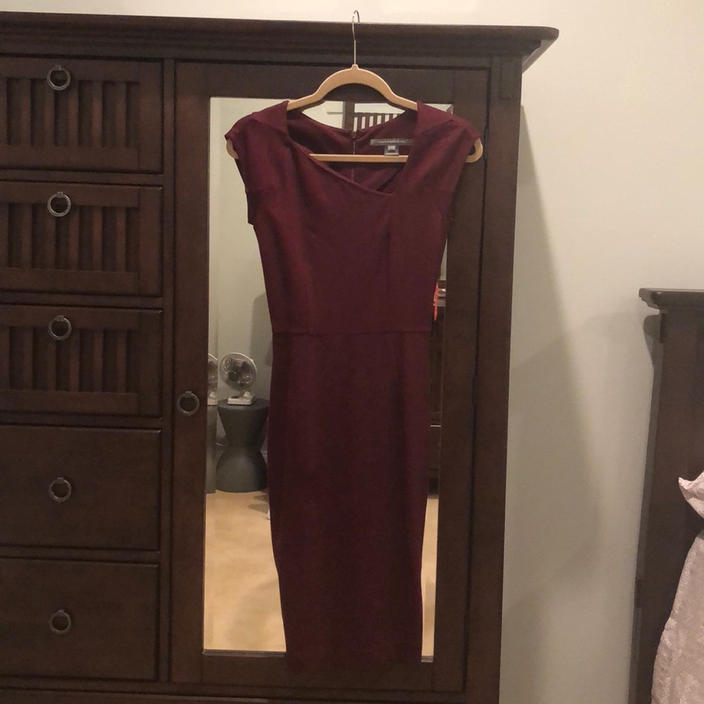 French Connection burgundy dress 0